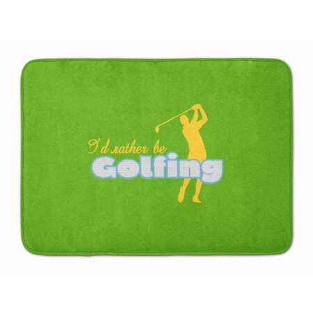 Carolines Treasures Id rather be Golfing Man on Green Machine Washable Memory Foam Mat CA68680